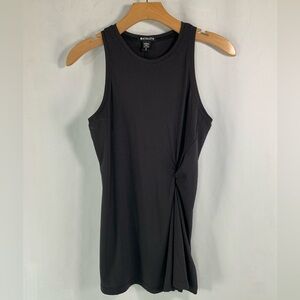 Athleta Sleeveless Flattering Front Athletic Top Black Cinched Side‎ Size S